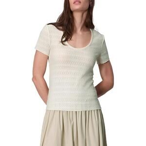 NWT! rag & bone Julia Textured Scoop Neck T-Shirt XS